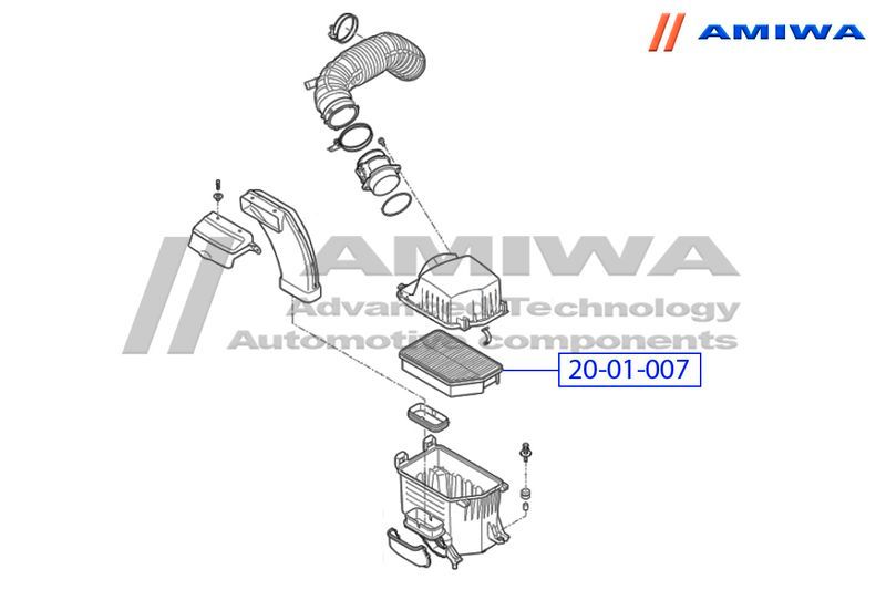 ФИЛЬТР ВОЗДУШНЫЙ MICROFIX 2001007 Amiwa