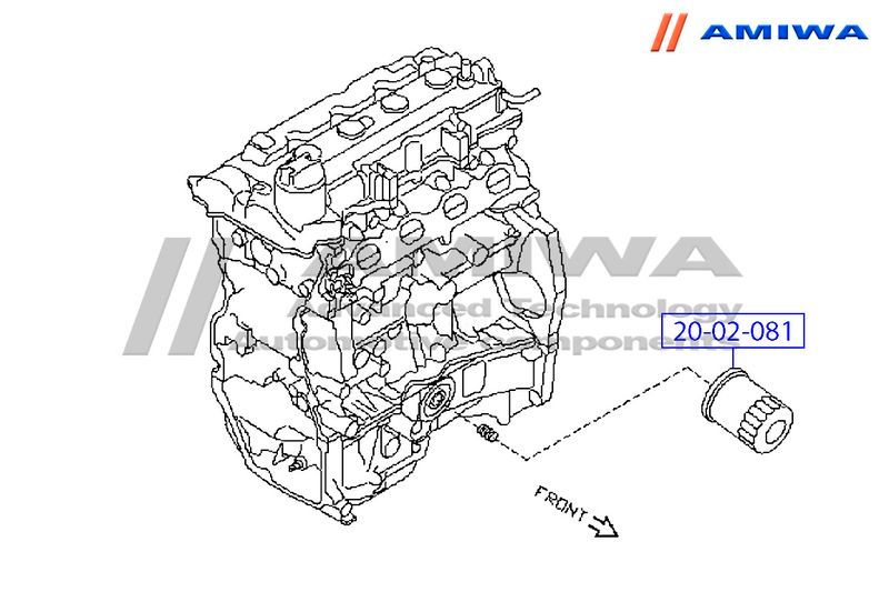 Фильтр масляный двигателя 2002081 Amiwa