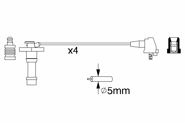 Провода высокого напряж. к-кт для Toyota Celica (T20#) 1993-1999 0 986 356 928 Bosch