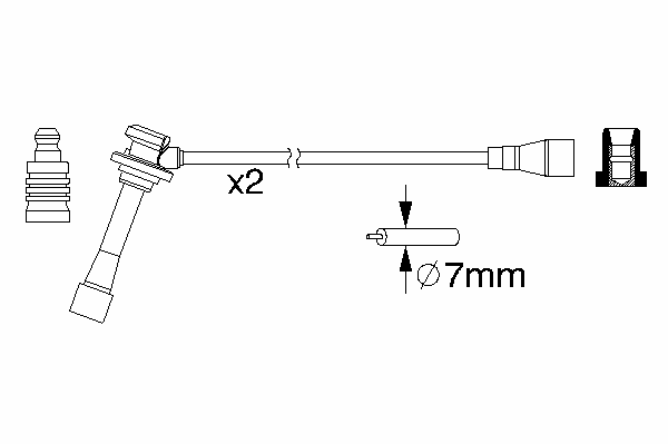 Провода высокого напряж. к-кт для Kia Sportage 1993-2006 0 986 357 203 Bosch