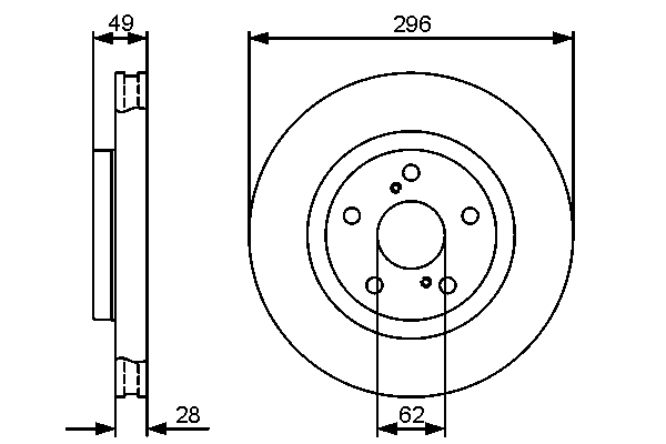 Тормозной диск 0 986 479 428 Bosch