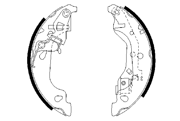 Колодки барабанные к-кт для Fiat Punto II (188) 1999-2010 0 986 487 597 Bosch
