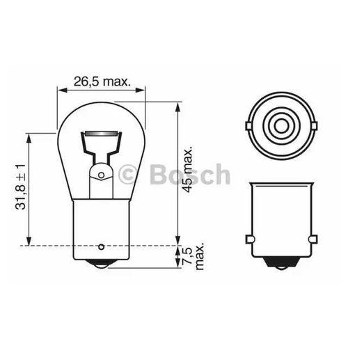 Лампа накаливания 1 987 302 607 Bosch