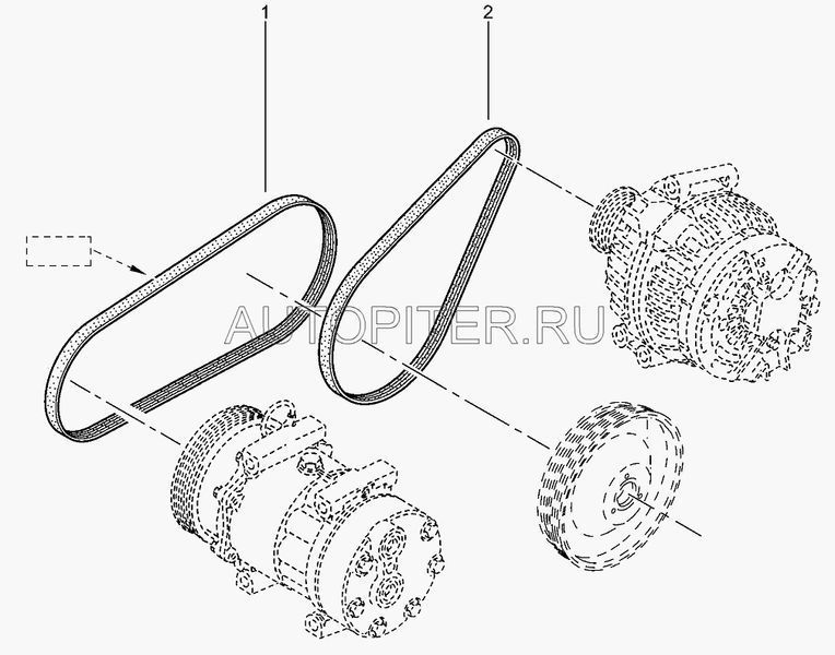 Ремень приводной ВАЗ Ларгус 8-кл. -ГУР (на генератор) 6PK837 (= Renault 7700300614) 117200593r Автоваз