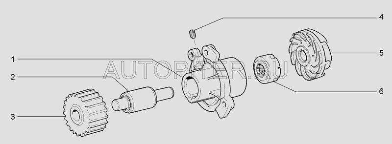 Шкив зубчатый водяного насоса 21080130704020 Автоваз