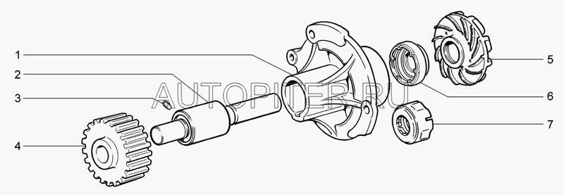 Шкив зубчатый водяного насоса 21080130704020 Автоваз