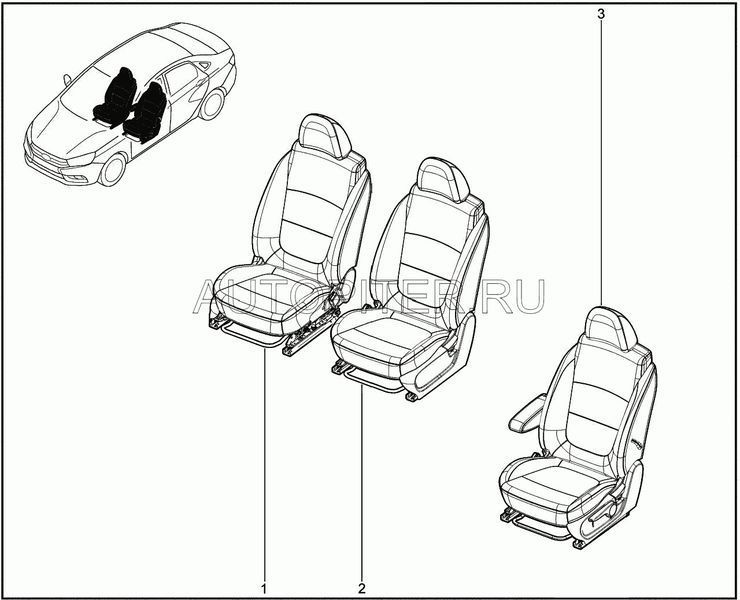 Сидение переднее левое CLASSIC 8450007909 Автоваз