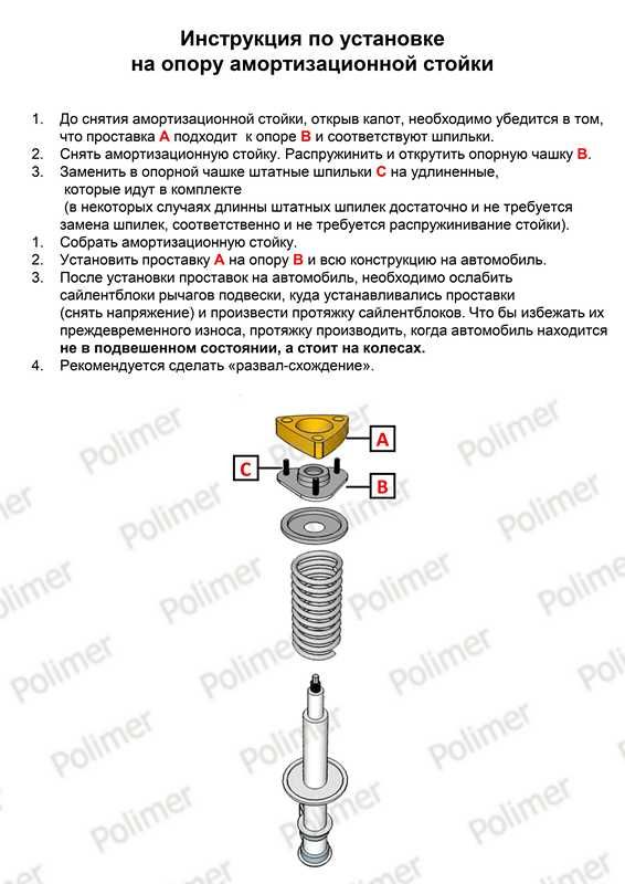 Проставки увеличения клиренса опор задних стоек  мм 011500130 Полимер