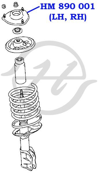 Опора стойки амортизатора передней подвески hm890001 Hanse