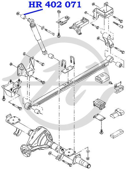 Сайлентблок амортизатора задний HR402071 Hanse