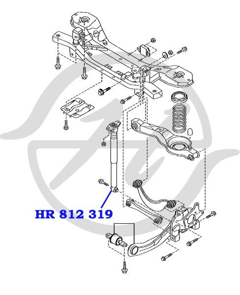 Сайлентблок заднего амортизатора нижний для Mazda Mazda 3 (BK) 2002-2009 HR812319 Hanse