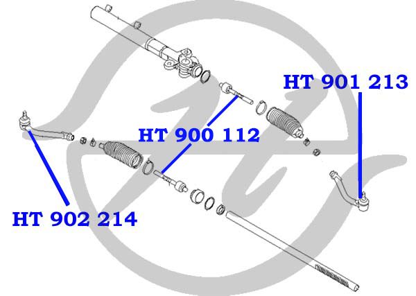 Тяга рулевая Санта Фе NEW ht900112 Hanse