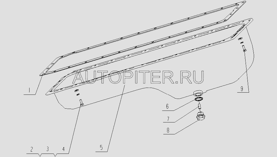 Прокладка поддона картера J3200-1009012/4110000561221/1640H-1009000 j32001009012 Yuchai