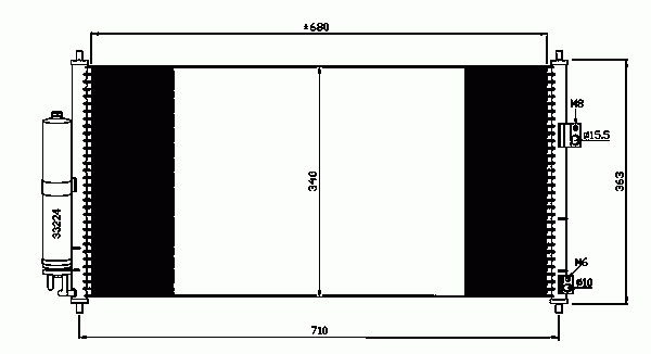 Конденсатор, кондиционер 35565 Nrf