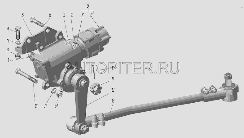 Меха�низм рулевой УРАЛ-6361 (замена 4320П2-3400020) (Миасс) 64229340001050 УралАЗ