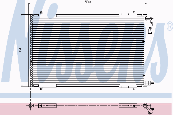 Конденсатор, кондиционер 94392 Nissens