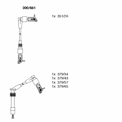 Комплект проводов зажигания 300/681 Bremi