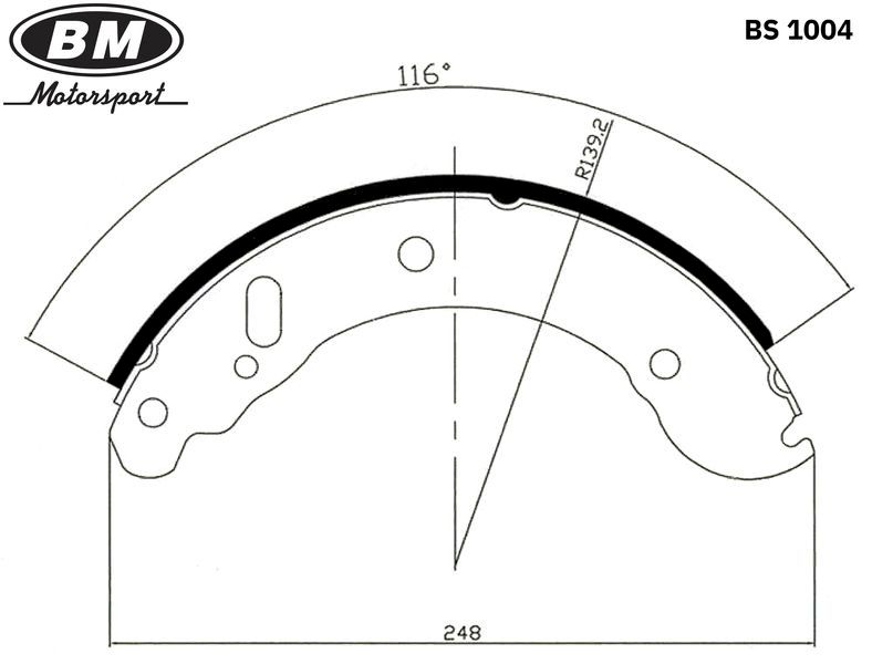 Колодка барабанного тормоза BS1004 BM