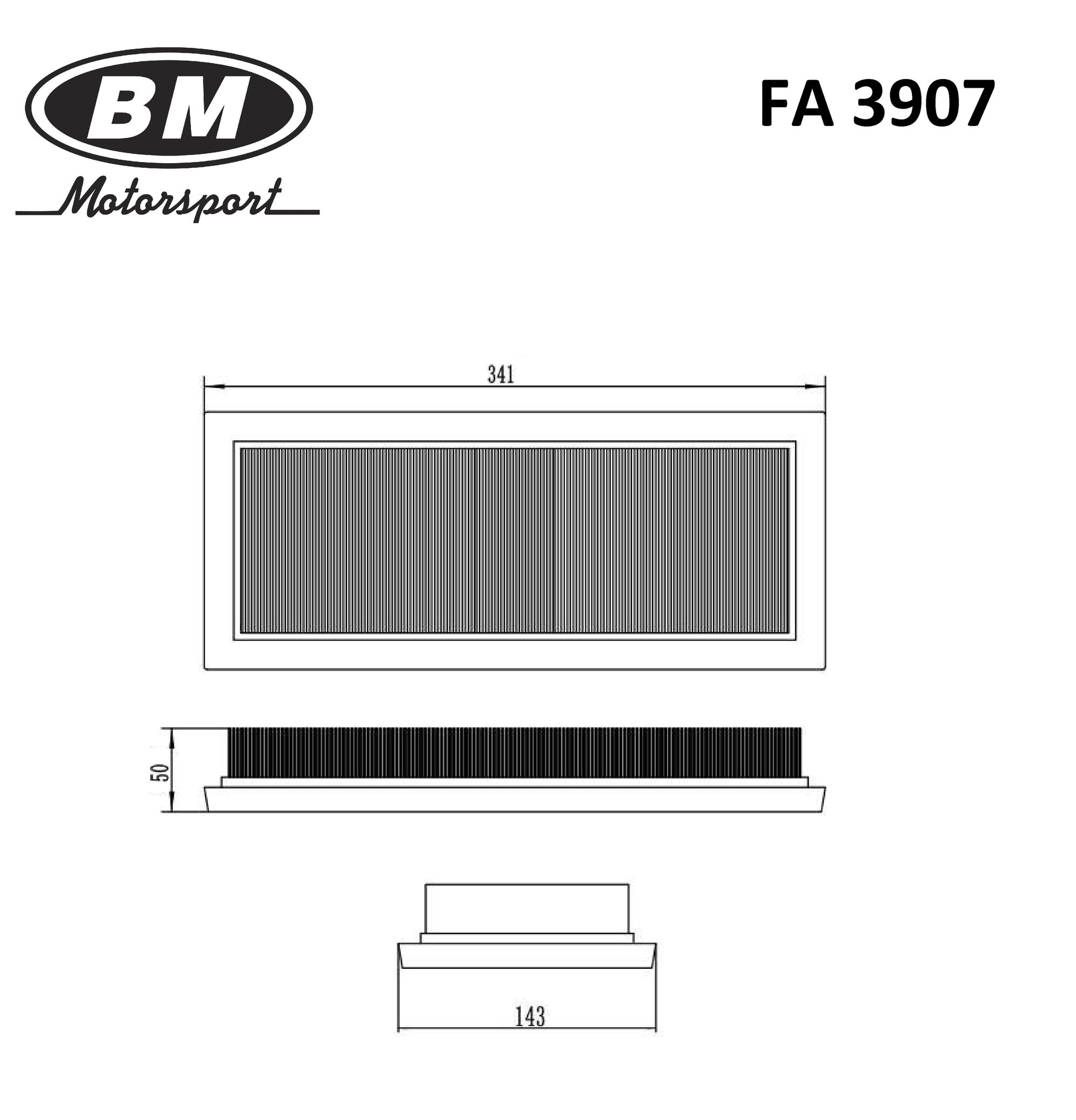 ФИЛЬТР ВОЗДУШНЫЙ, MONDEO III FA3907 BM