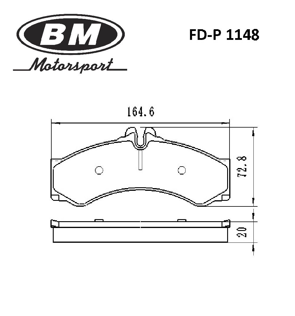 КОМПЛЕКТ ТОРМОЗНЫХ КОЛОДОК FD1148 BM