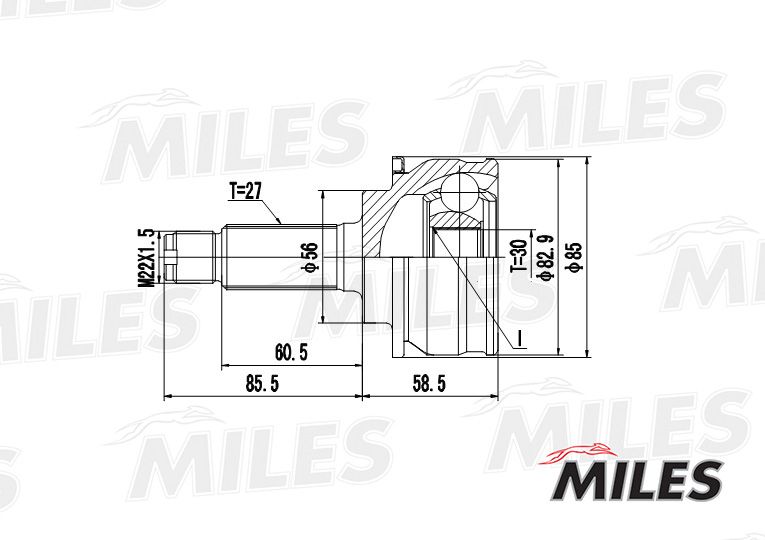 ШРУС наружный SUBARU FORESTER 2.0 97-02 (GSP 856017) GA20416 GA20416 Miles