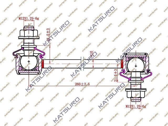 Тяга стабилизатора LEXUS, TOYOTA kat17034toy Katsuro