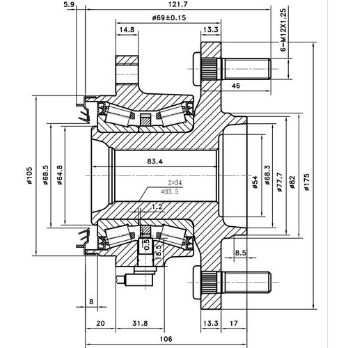 Ступица с подшипником NISSAN PATROL/INFINITI QX80/QX56 10- зад. Z89128R Zikmar