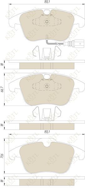 Тормозные колодки 1762KT KoTL