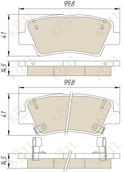 Колодки тормозные задние дисковые к-кт для Hyundai Solaris 2017> 27KT KoTL