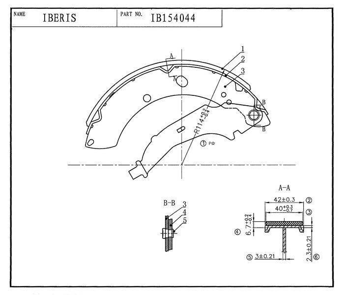 Колодки барабанные к-кт для Skoda Rapid 2013> ib154044 Iberis