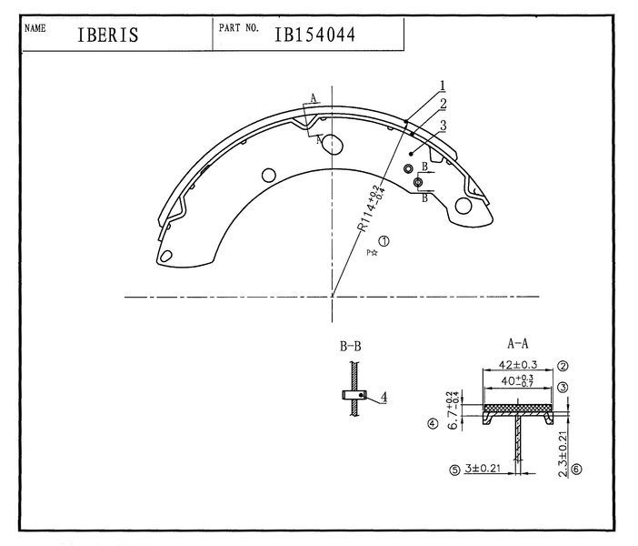 Колодки барабанные к-кт для Skoda Rapid 2013> ib154044 Iberis