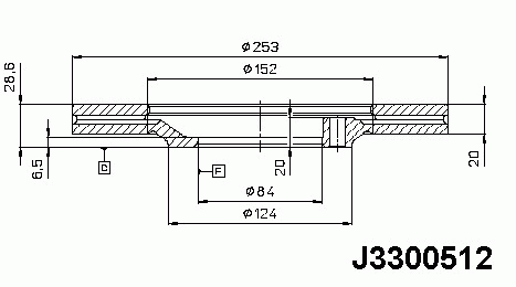 Тормозной диск J3300512 Nipparts