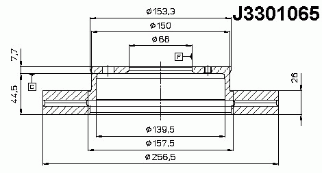 Тормозной диск J3301065 Nipparts