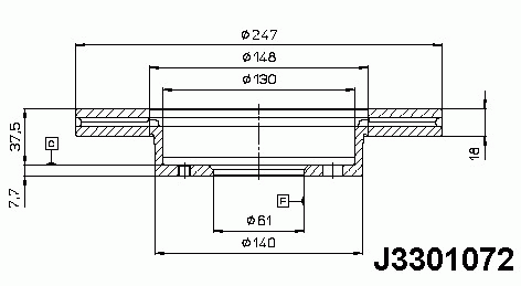 Тормозной диск J3301072 Nipparts