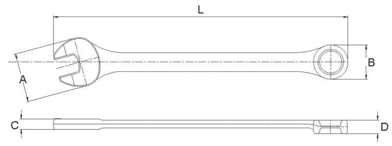 Ключ комбинированный 41мм,LICOTA awters41 Licota