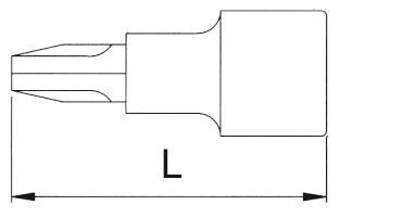 Головка торцевая 1/4&quot с вставкой PH2 h2ph2 Licota