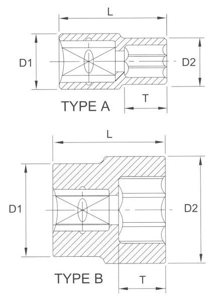 Торцевая головка 3/8-15мм,6-гр,хром LICOTA n3015 Licota