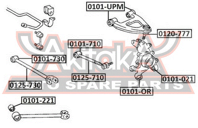 Рычаг задний правый для Toyota Mark 2 (X10#) 1996-2000 0101UPM Asva