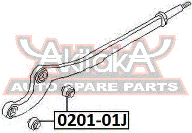 Сайлентблок переднего рычага наружный для Toyota Land Cruiser (100) 1998-2007 020101J Asva