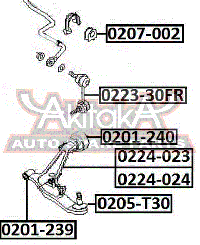 Рычаг передний левый для Nissan X-Trail (T30) 2001-2006 0201240 Asva