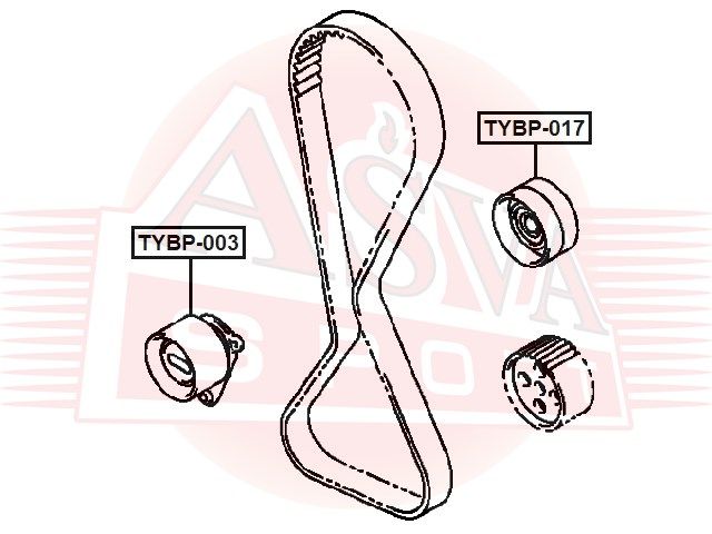 Ролик-натяжитель ремня ГРМ TYBP003 Asva
