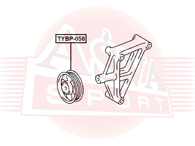 Ролик дополнительный руч. ремня для Toyota Tundra 2007-2013 TYBP058 Asva