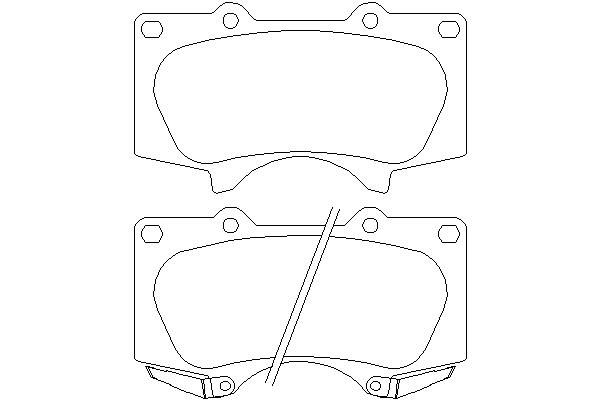 Тормозные колодки передние OEM 0446535290 Toyota