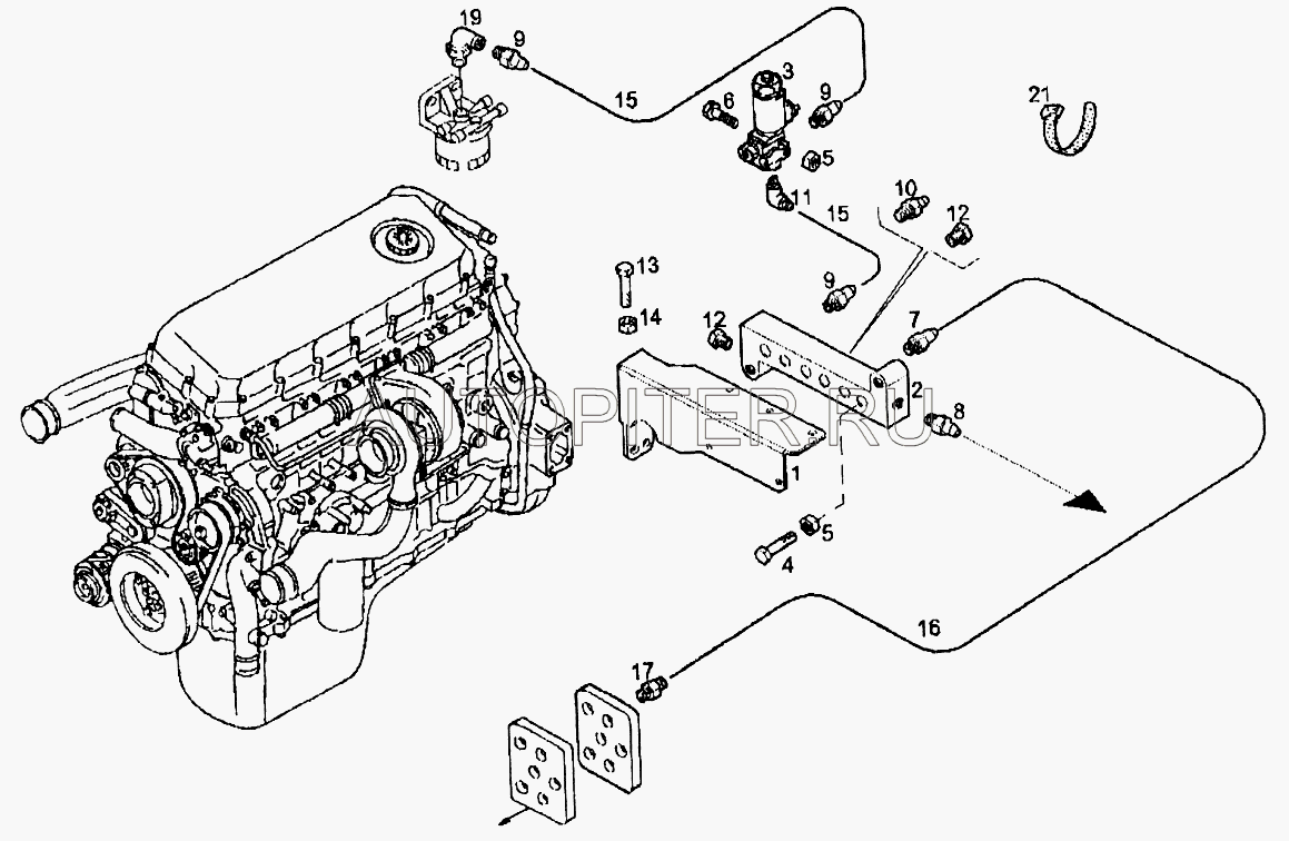 Фитинг для соединения трубопроводов пнев 8166313 Iveco