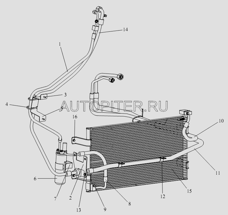 Радиатор кондиционераFAW 8105015367 Faw