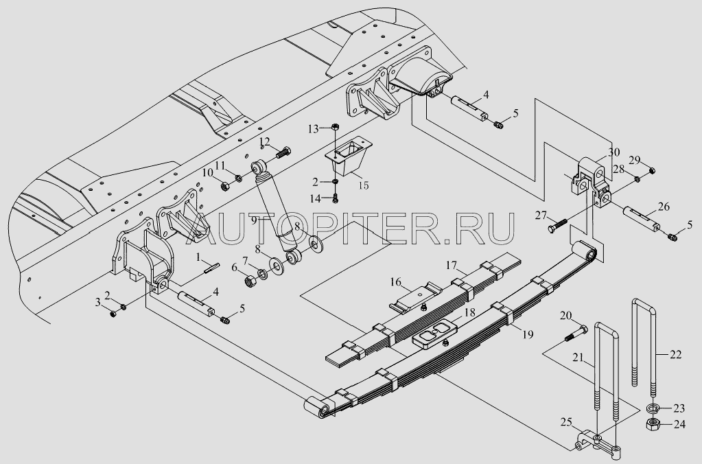 Отбойник рессоры задней Фотон 1061, 1069, 1093, 1099, шт 1105329500012 Foton