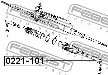 Наконечник рулевой тяги NISSAN PRIMERA P11 1996-20 0221101 Febest