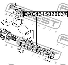 Подшипник ступичный передний [13] DAC4345820037 Febest