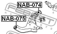 Сайлентблок рычага подвески NAB075 Febest