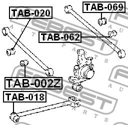 Сайлентблок заднего поперечного рычага TAB069 Febest